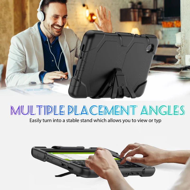 [Built-in Stand] Samsung Galaxy Tab A7 10.4" 2020 (T500/T505) - Multi Function Silicone PC Stand Shockproof Case - Image 11