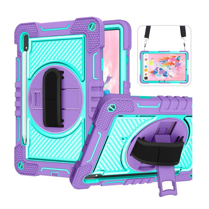 [Built-in Stand] Samsung Galaxy Tab A8 2022 10.5" (X200/X205) - 360 Degree Rotating Shockproof Protection Case With Hand & Shoulder Strap - Image 2