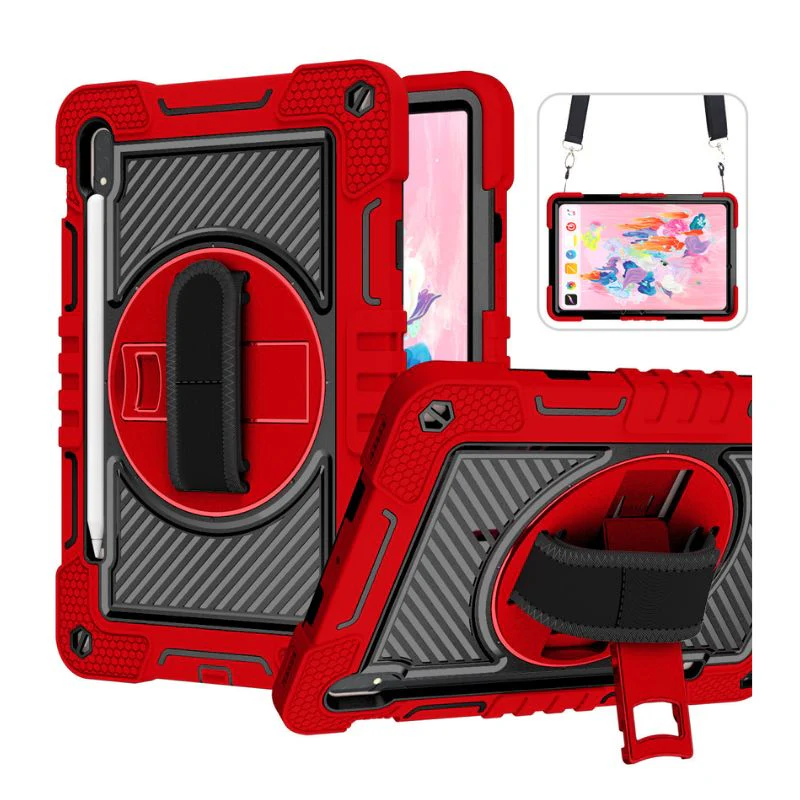 [Built-in Stand] Samsung Galaxy Tab A8 2022 10.5" (X200/X205) - 360 Degree Rotating Shockproof Protection Case With Hand & Shoulder Strap - Image 5