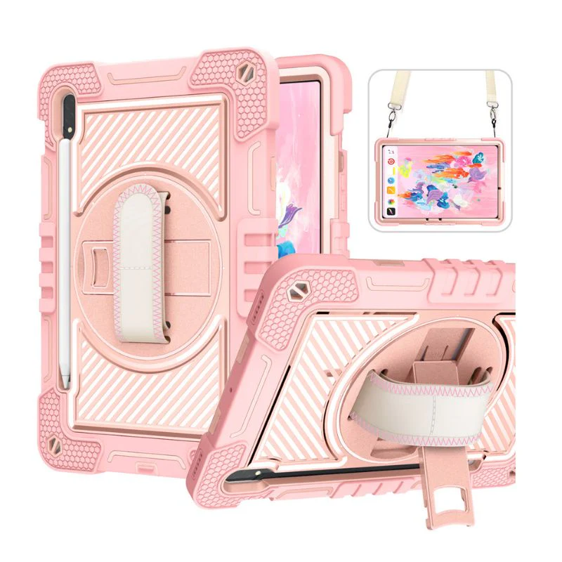 [Built-in Stand] Samsung Galaxy Tab A8 2022 10.5" (X200/X205) - 360 Degree Rotating Shockproof Protection Case With Hand & Shoulder Strap