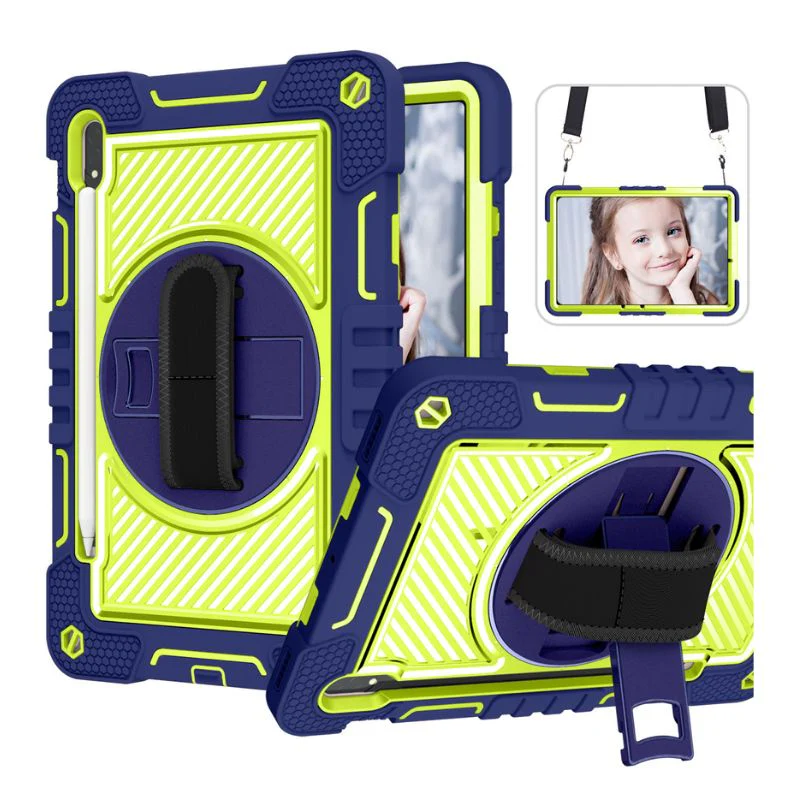 [Built-in Stand] Samsung Galaxy Tab A8 2022 10.5" (X200/X205) - 360 Degree Rotating Shockproof Protection Case With Hand & Shoulder Strap - Image 3