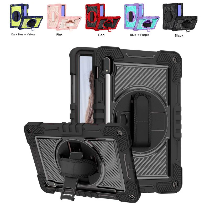 [Built-in Stand] Samsung Galaxy Tab A8 2022 10.5" (X200/X205) - 360 Degree Rotating Shockproof Protection Case With Hand & Shoulder Strap - Image 6