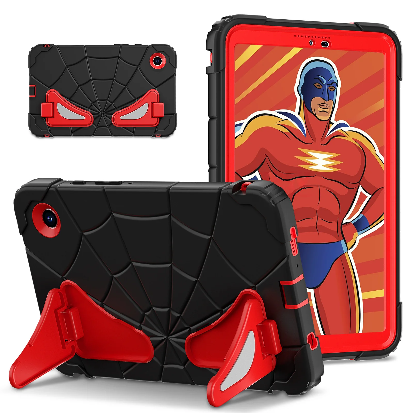 [Built-in Stand] Samsung Galaxy Tab A11 Plus 11“ (2025) Spiderman Cartoon Kids Full-cover Silicone Shockproof Case - Image 10