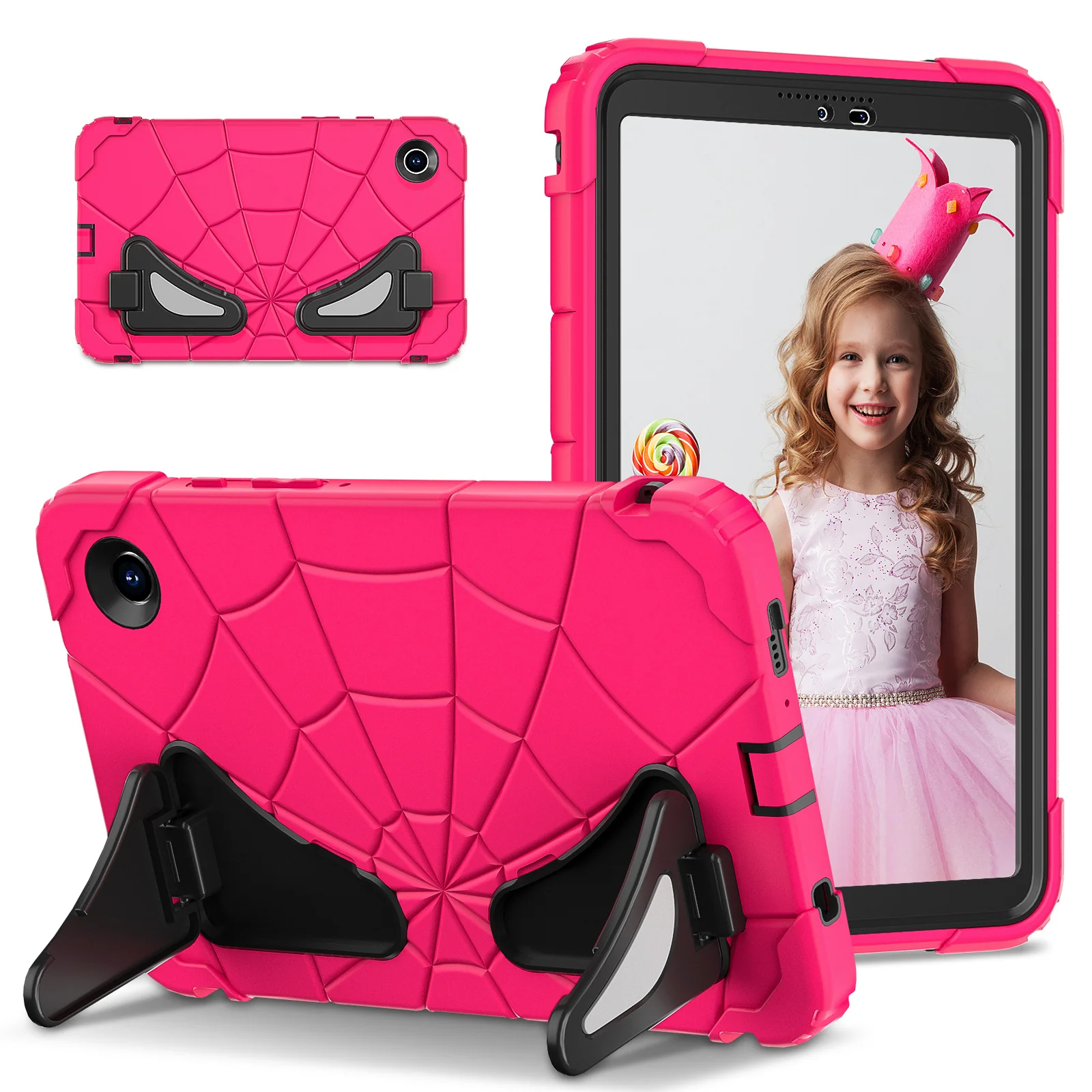 [Built-in Stand] Samsung Galaxy Tab A11 Plus 11“ (2025) Spiderman Cartoon Kids Full-cover Silicone Shockproof Case - Image 11