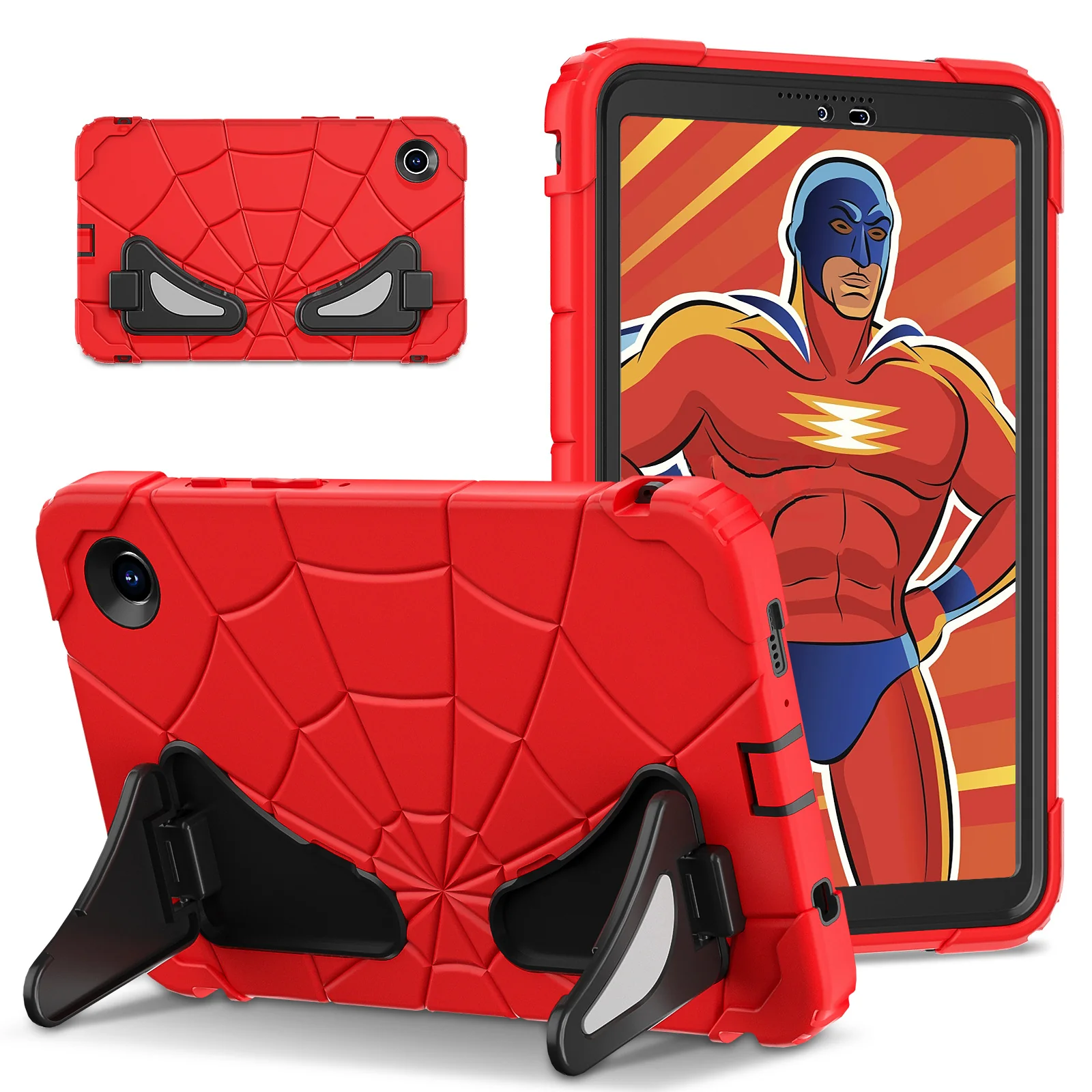 [Built-in Stand] Samsung Galaxy Tab A11 Plus 11“ (2025) Spiderman Cartoon Kids Full-cover Silicone Shockproof Case - Image 14
