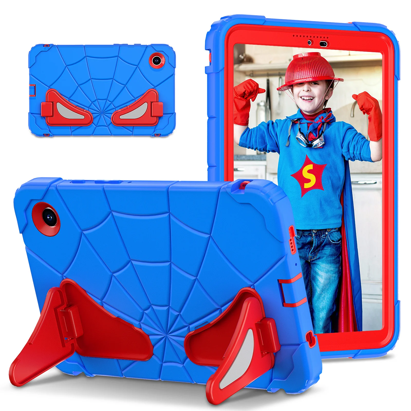 [Built-in Stand] Samsung Galaxy Tab A11 Plus 11“ (2025) Spiderman Cartoon Kids Full-cover Silicone Shockproof Case - Image 8