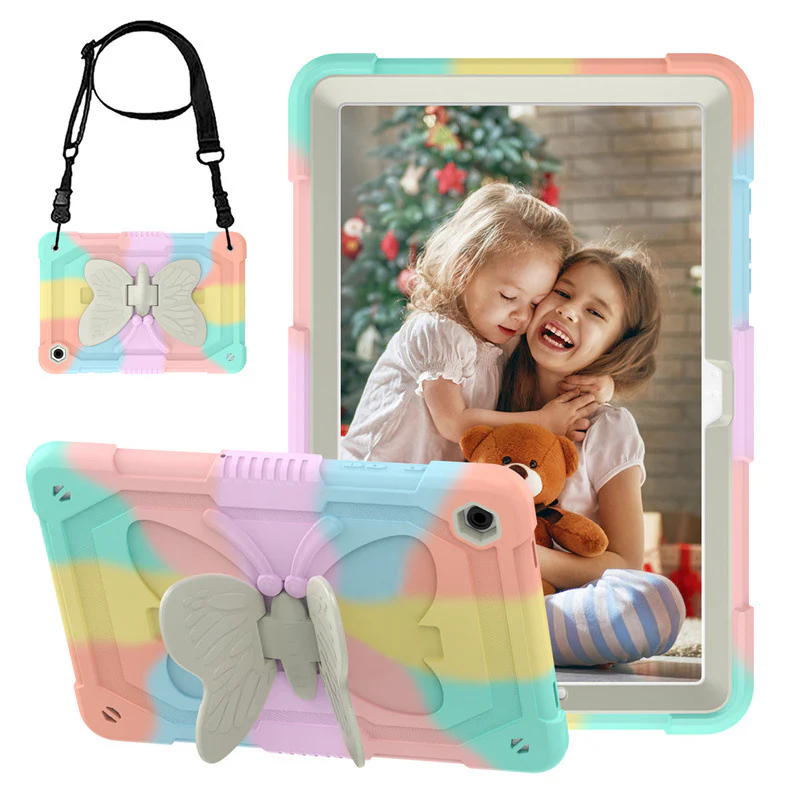 [Built-in Stand] Samsung Galaxy Tab A11 Plus 11" 2025 - Kids Silicone Butterfly Heavy Duty Shockproof Case - Image 2