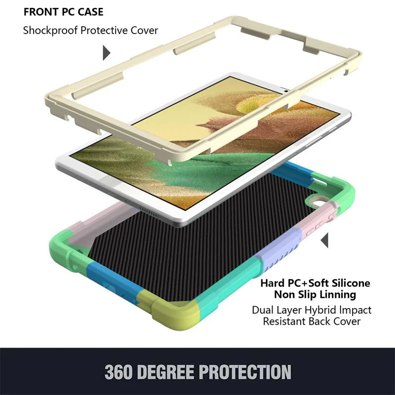 [Built-in Stand] Samsung Galaxy Tab A9 2023 8.7" (SM-X110) - Kids Silicone Butterfly Heavy Duty Shockproof Case - Image 10