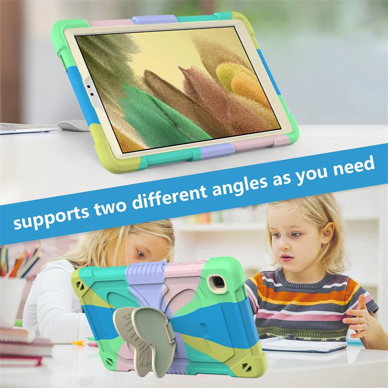 [Built-in Stand] Samsung Galaxy Tab A9 2023 8.7" (SM-X110) - Kids Silicone Butterfly Heavy Duty Shockproof Case - Image 12
