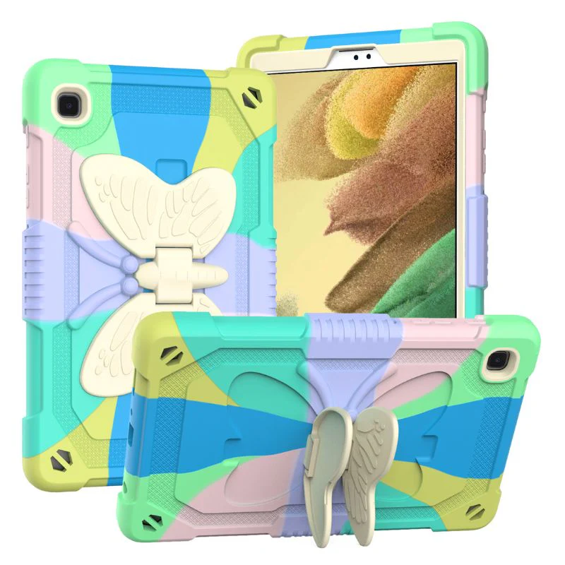 [Built-in Stand] Samsung Galaxy Tab A9 2023 8.7" (SM-X110) - Kids Silicone Butterfly Heavy Duty Shockproof Case - Image 6