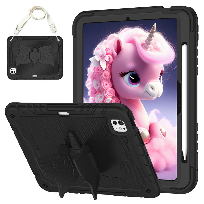 [Built-in Stand] Samsung Galaxy Tab A9 Plus 11’’ 2023 (X210/X215/X216B) - Kids Silicone Butterfly Heavy Duty Shockproof Case - Image 7