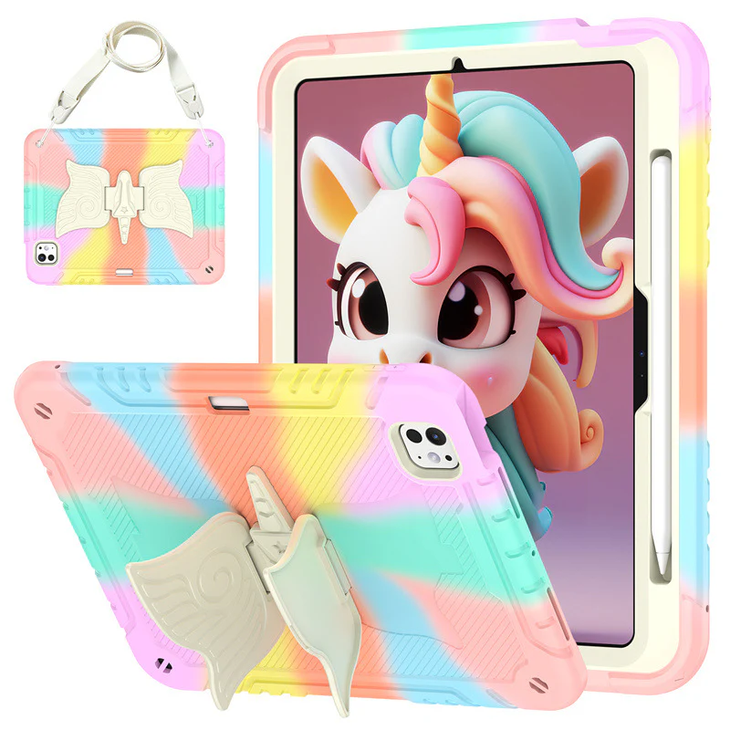 [Built-in Stand] Samsung Galaxy Tab A9 Plus 11’’ 2023 (X210/X215/X216B) - Kids Silicone Butterfly Heavy Duty Shockproof Case - Image 8