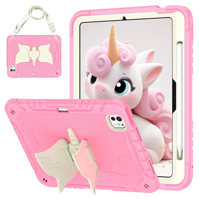 [Built-in Stand] Samsung Galaxy Tab A9 Plus 11’’ 2023 (X210/X215/X216B) - Kids Silicone Butterfly Heavy Duty Shockproof Case - Image 9