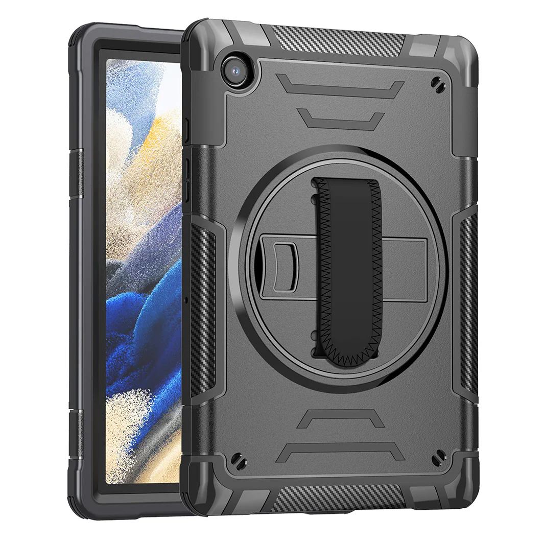 [Built-in Stand] Samsung Galaxy Tab A9 2023 8.7" (SM-X110) - 360 Degree Rotatable Multifunctional Protective Case With Hand & Shoulder Strap - Image 4
