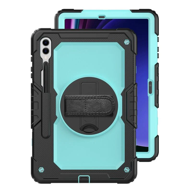 [Built-in Stand] Samsung Galaxy Tab A7 10.4" 2020 (T500/T505) - 360 Degree Stand PC + Silicone Shockproof Case With Strap - Image 8