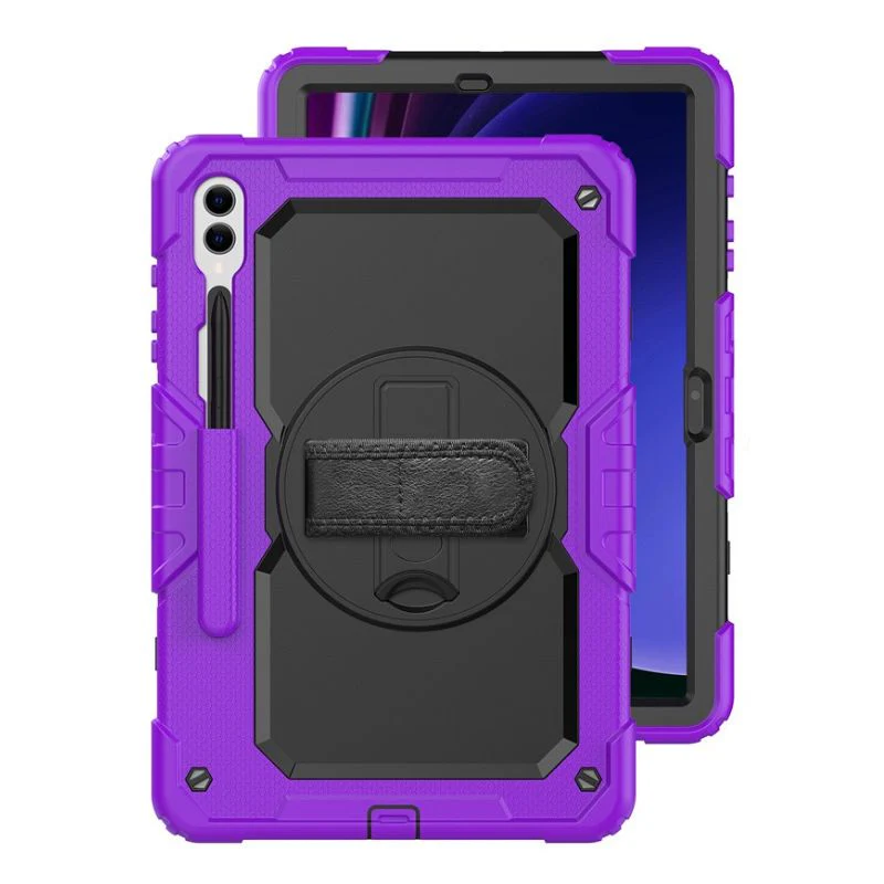 [Built-in Stand] Samsung Galaxy Tab A7 10.4" 2020 (T500/T505) - 360 Degree Stand PC + Silicone Shockproof Case With Strap - Image 10