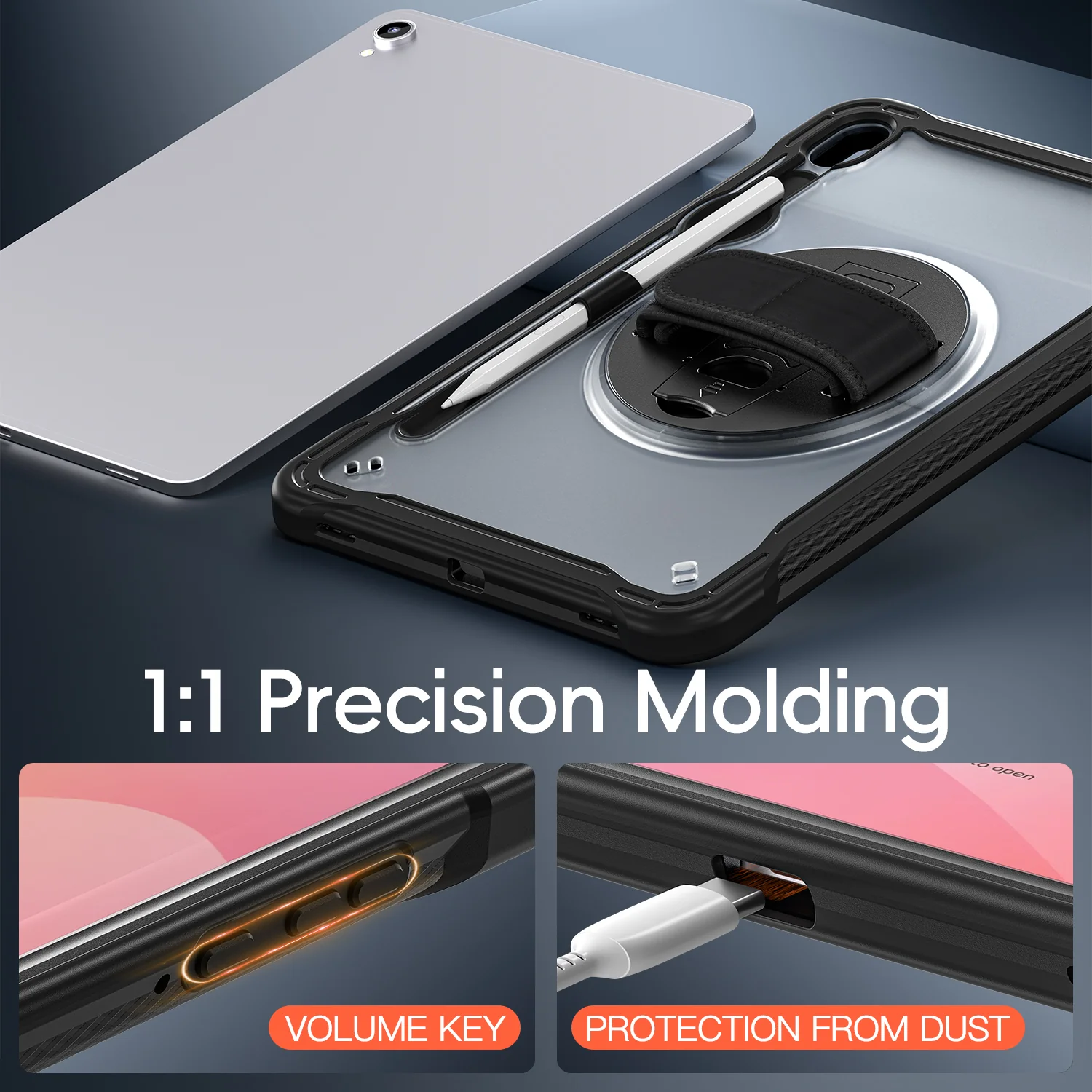 [Built-in Stand] Samsung Galaxy Tab S11 (2025) 11"360° Rotatable EVA Protection with Hand Strap - Image 10