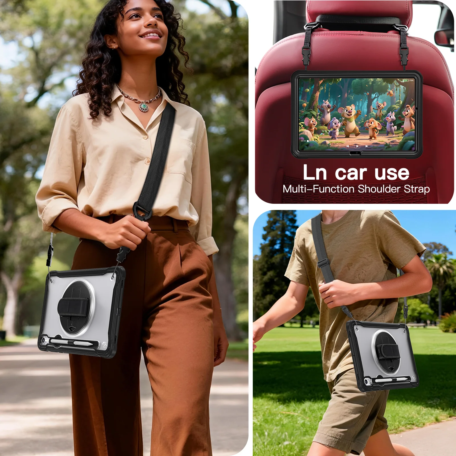 [Built-in Stand] Samsung Galaxy Tab S11 (2025) 11"360° Rotatable EVA Protection with Hand Strap - Image 11