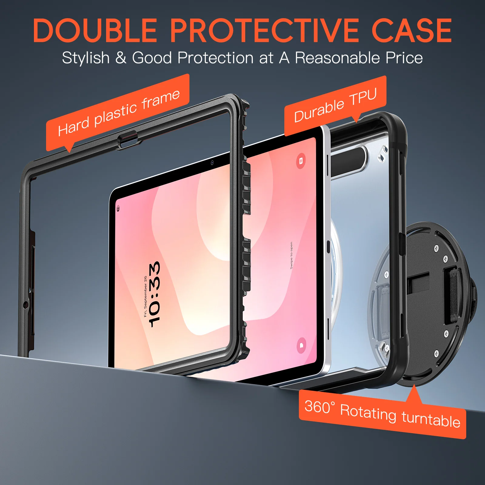 [Built-in Stand] Samsung Galaxy Tab S11 (2025) 11"360° Rotatable EVA Protection with Hand Strap - Image 12