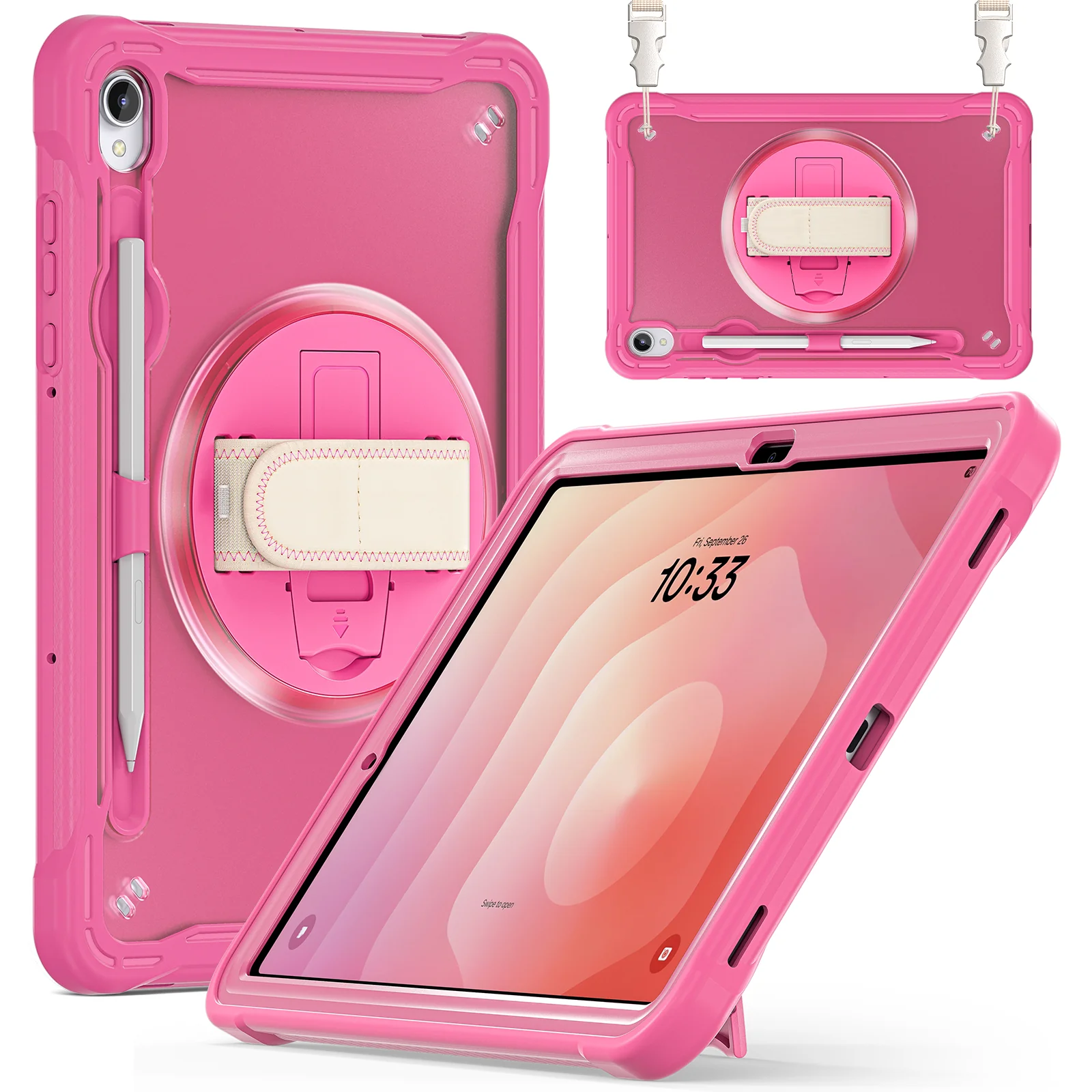[Built-in Stand] Samsung Galaxy Tab S11 (2025) 11"360° Rotatable EVA Protection with Hand Strap - Image 3