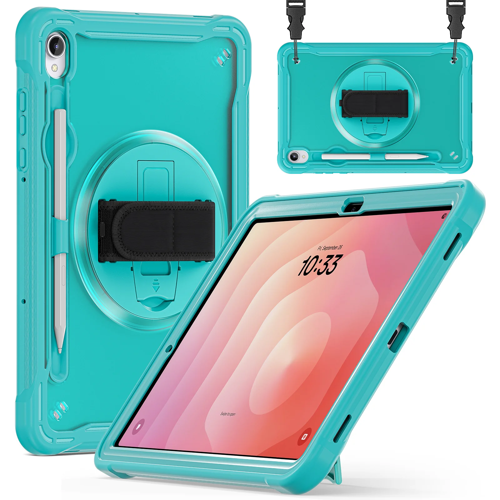 [Built-in Stand] Samsung Galaxy Tab S11 (2025) 11"360° Rotatable EVA Protection with Hand Strap - Image 4