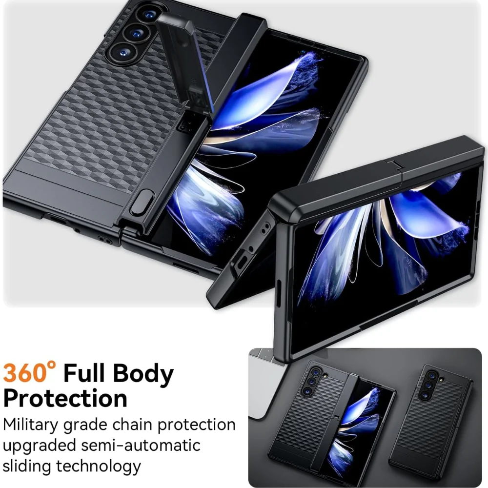 [Built-in Stand] Samsung Galaxy Z Fold6 (SM-F956) - 2 in 1 Ultra-Thin Military-Grade Hinge Shockproof Case - Image 4