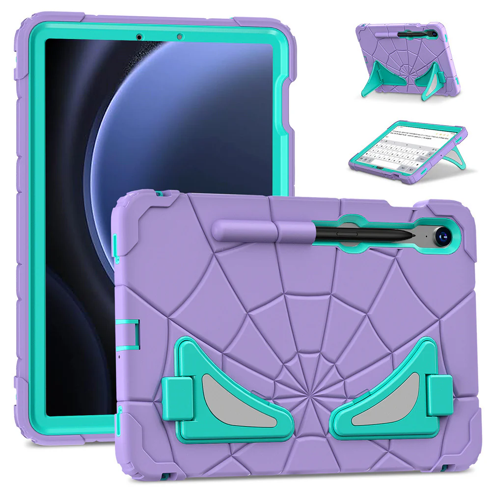 [Built-in Stand][With Pen Slot] Samsung Galaxy Tab S7/S8 11“ (2020/2022) Spiderman Cartoon Kids Full-cover Silicone Shockproof Case - Image 3