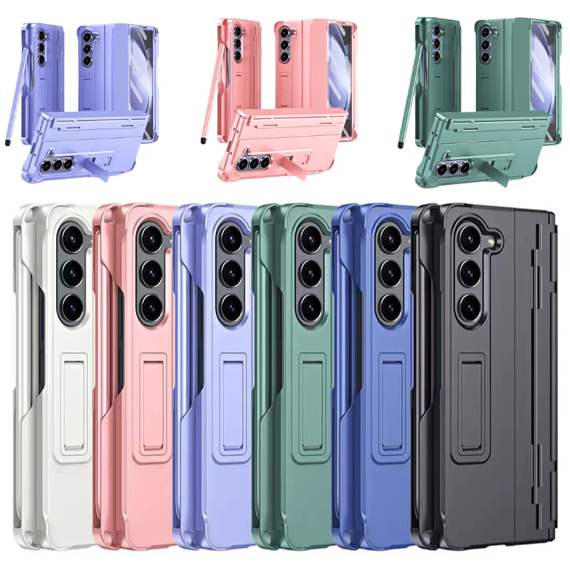 [Built-in Stand][With Pen Slot] Samsung Galaxy Z Fold 6 SM-F956 Hinge Protection Armor Hard PC Heavy Duty Series Case - Image 4
