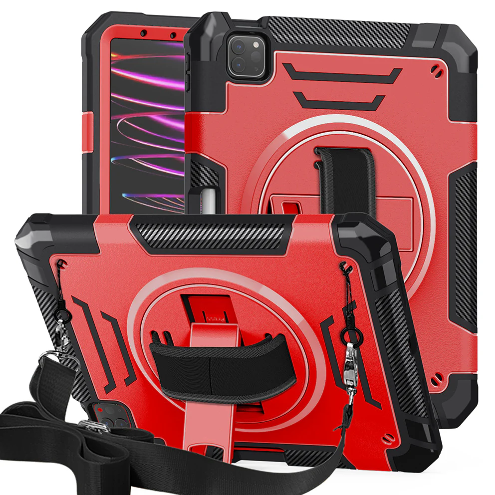 [Built-in Stand][With Wrist Strap] Apple iPad 10.9/11'' 10/11th Gen (2022/2025) Heavy Duty Ring Holder Stand Case - Image 10