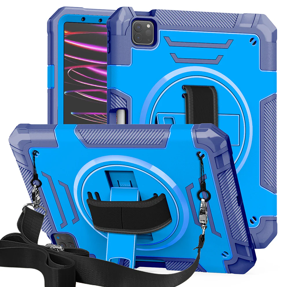 [Built-in Stand][With Wrist Strap] Apple iPad 10.9/11'' 10/11th Gen (2022/2025) Heavy Duty Ring Holder Stand Case - Image 11