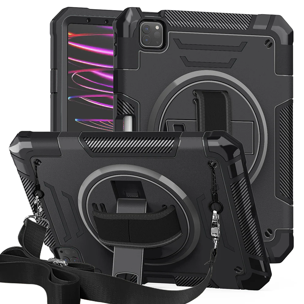 [Built-in Stand][With Wrist Strap] Apple iPad 10.9/11'' 10/11th Gen (2022/2025) Heavy Duty Ring Holder Stand Case - Image 9