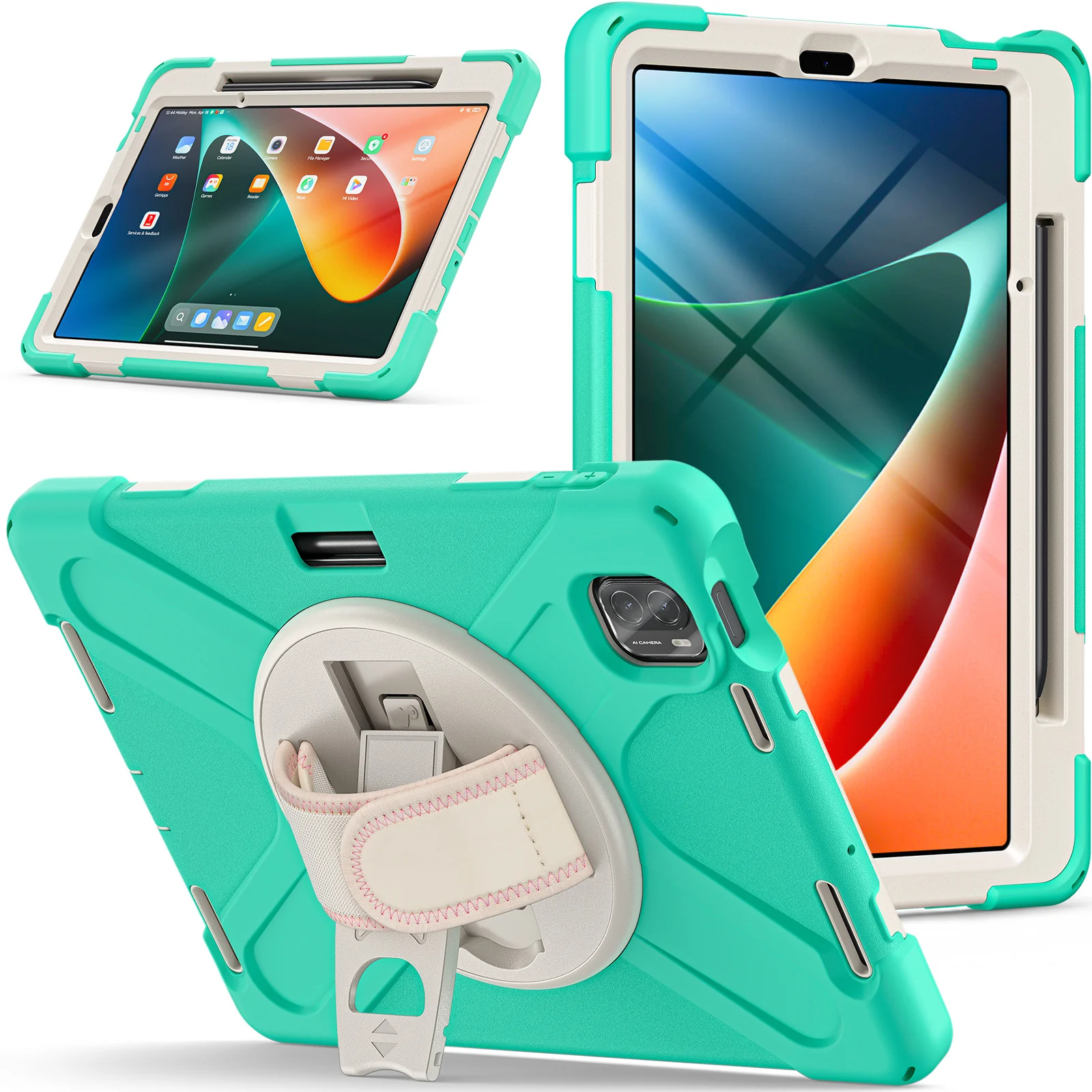 [Built-in Stand][With Wrist Strap] Xiaomi Mi Pad 5/Pro 11’’ (2021) EVA Kid Friendly Heavy Duty Ring Holder Case - Image 13