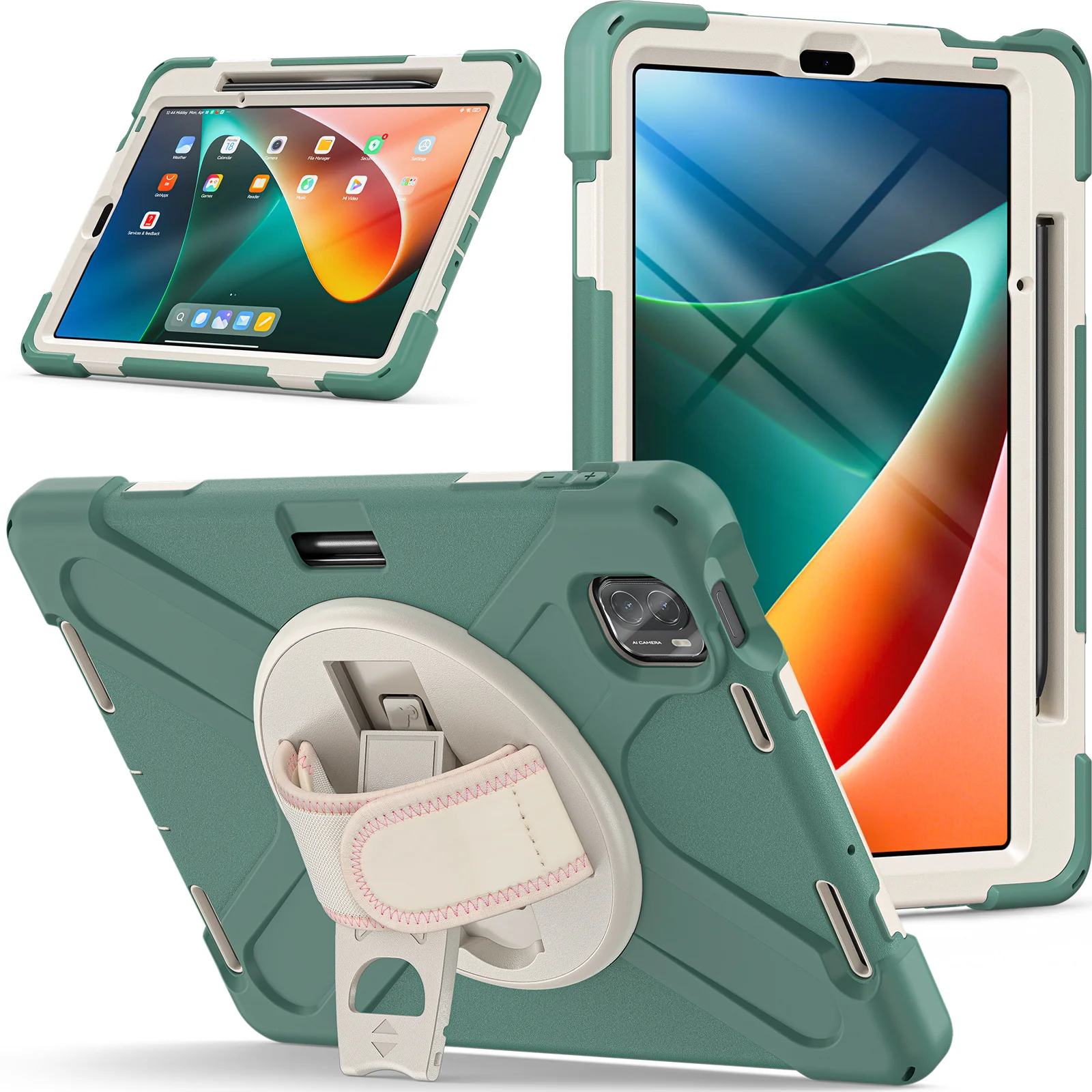 [Built-in Stand][With Wrist Strap] Xiaomi Mi Pad 5/Pro 11’’ (2021) EVA Kid Friendly Heavy Duty Ring Holder Case - Image 14