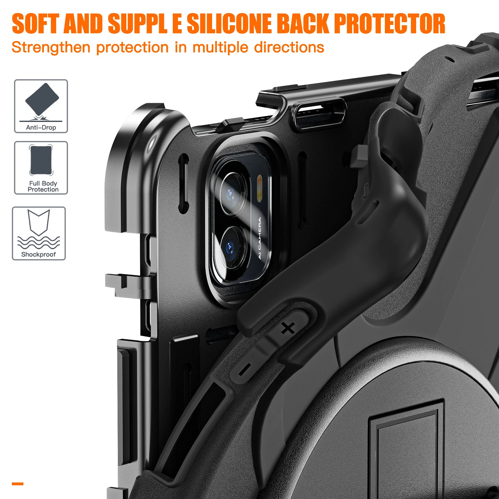 [Built-in Stand][With Wrist Strap] Xiaomi Mi Pad 5/Pro 11’’ (2021) EVA Kid Friendly Heavy Duty Ring Holder Case - Image 5