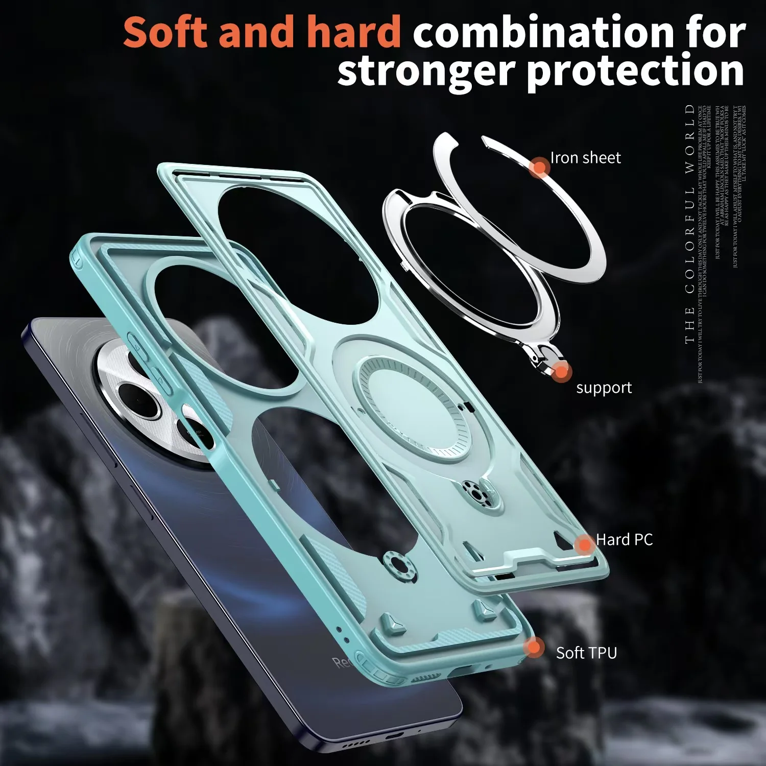 [Built-in Stand] Xiaomi Mi 14T/Pro Military-Grade Full Coverage Stand Series Case - Image 5