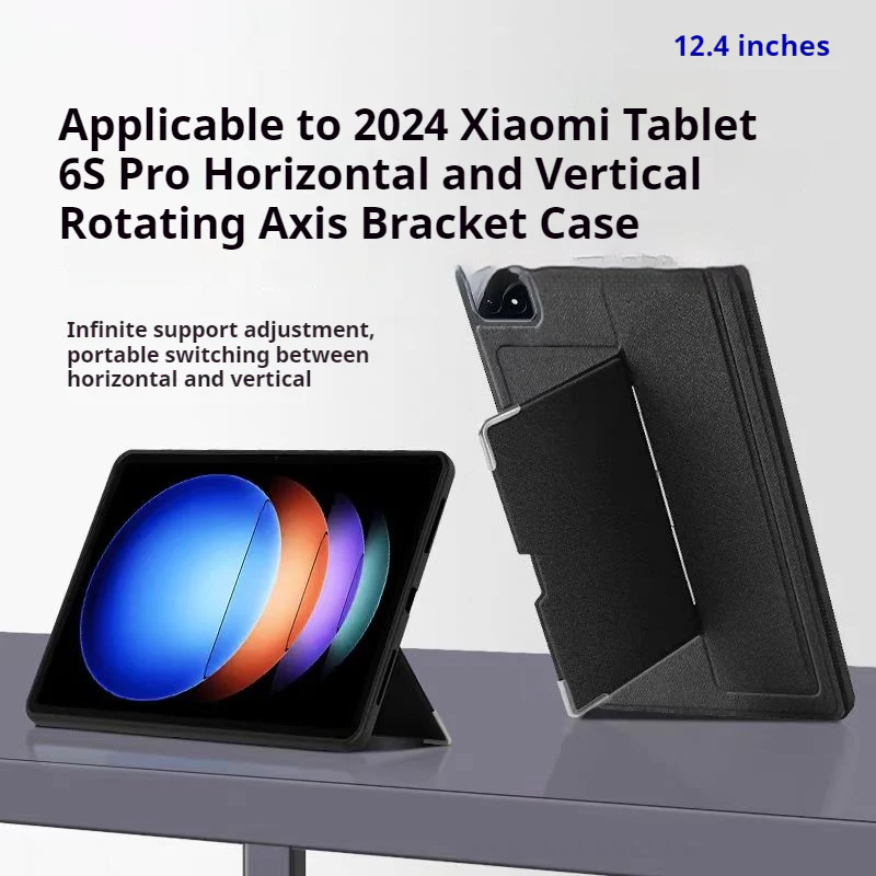 [Built-in Stand] Xiaomi Mi Pad 6S Pro 12.4" 2024 TPU Soft Shell Metal Hinge Tablet Case - Image 7