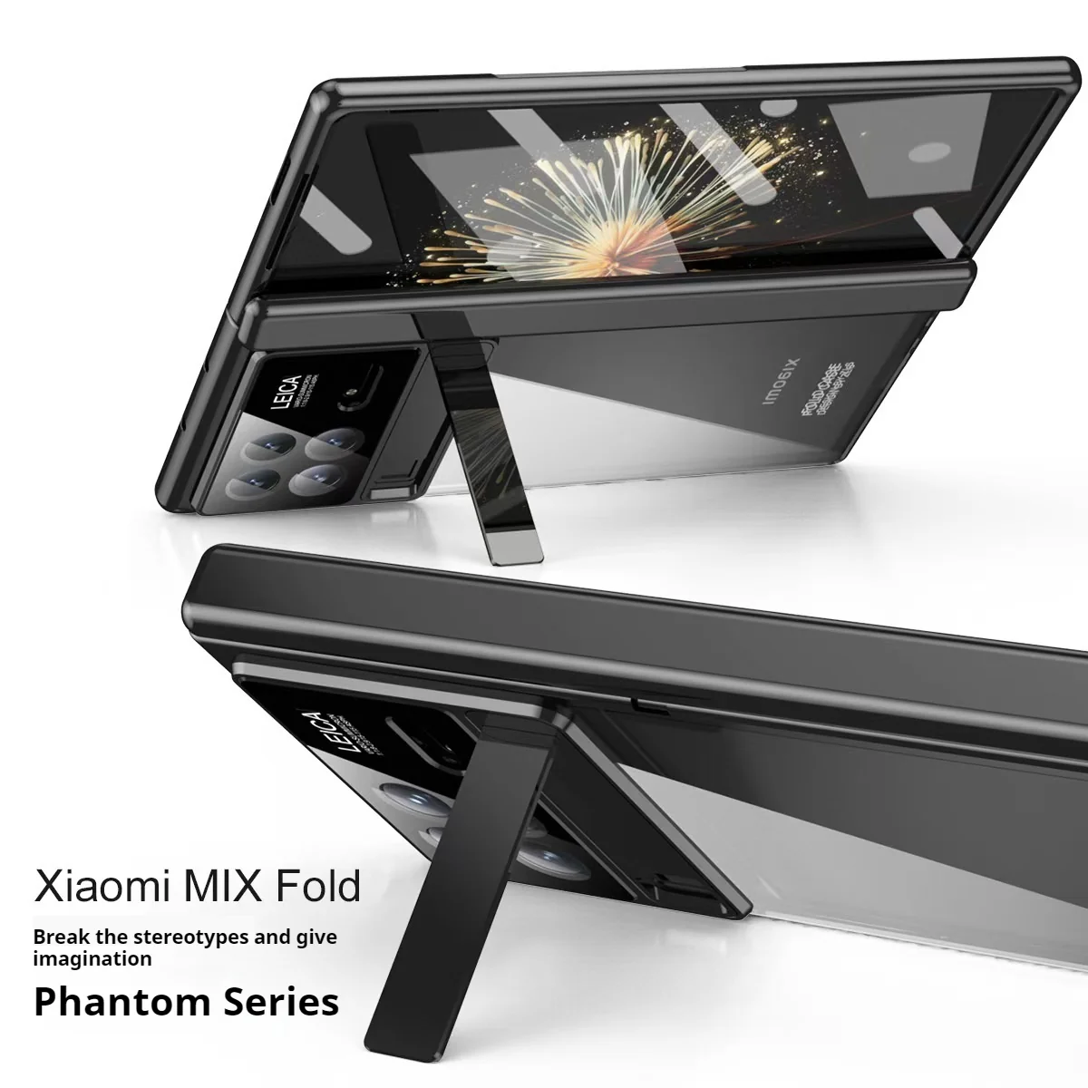 [Built-in Stand] Xiaomi Mix Fold 3 High Transparency Electroplated Hinge Protective Flip Essentials Series Case - Image 8
