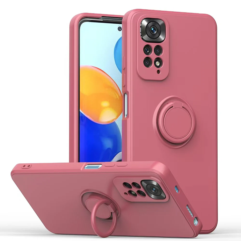 [Built-in Stand] Xiaomi Redmi Note 11/S Liquid Silicone Drop-Proof Stand Series Case - Image 13
