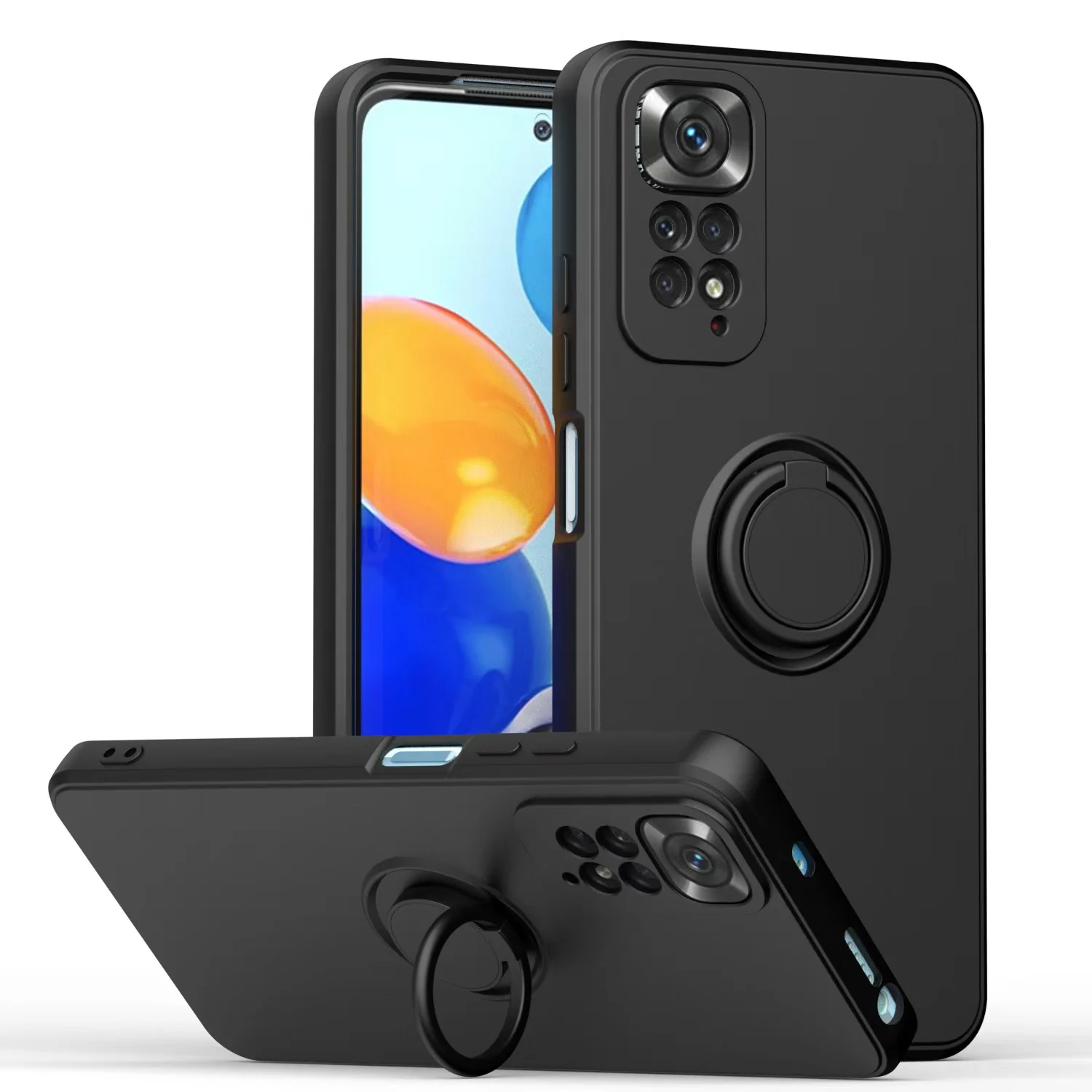[Built-in Stand] Xiaomi Redmi Note 11/S Liquid Silicone Drop-Proof Stand Series Case - Image 15