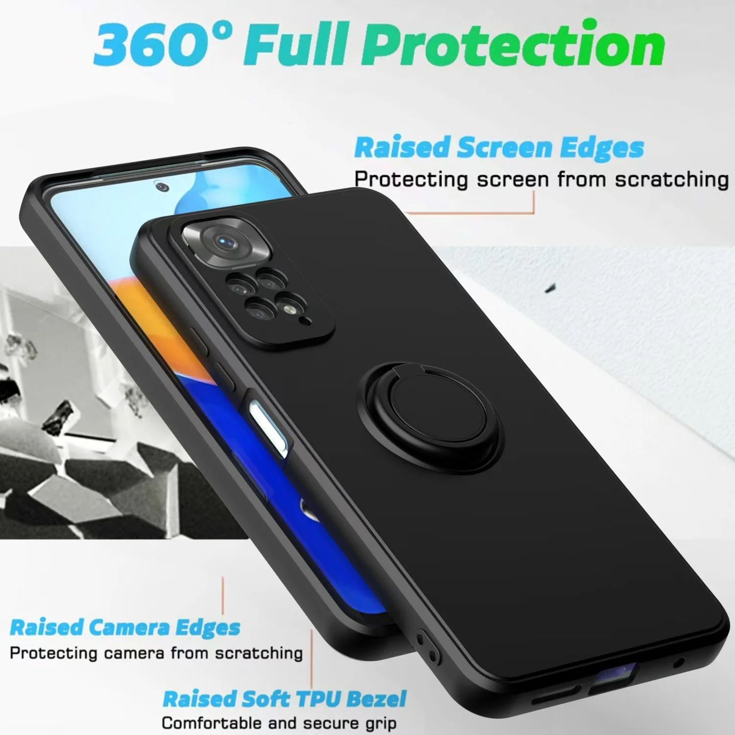 [Built-in Stand] Xiaomi Redmi Note 11/S Liquid Silicone Drop-Proof Stand Series Case - Image 5