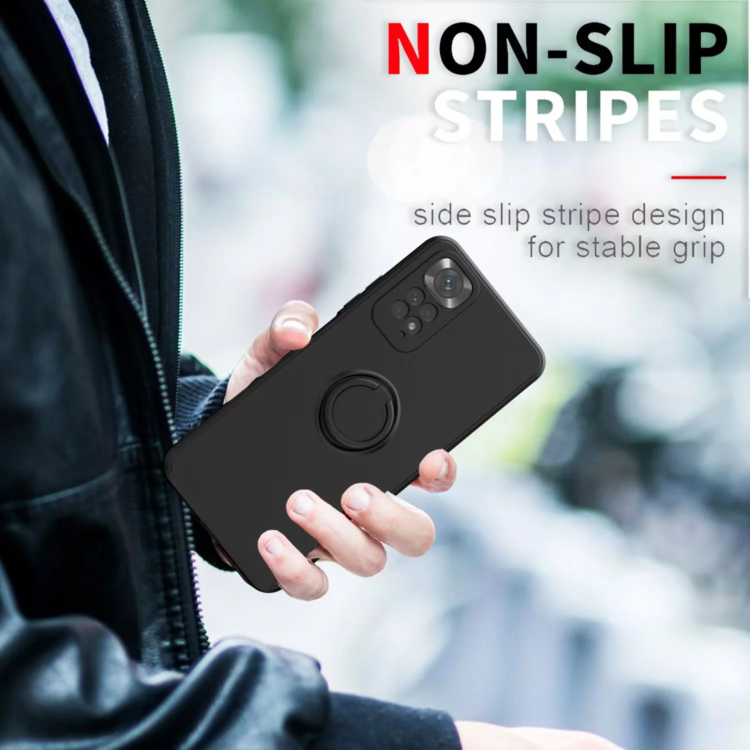 [Built-in Stand] Xiaomi Redmi Note 11/S Liquid Silicone Drop-Proof Stand Series Case - Image 6