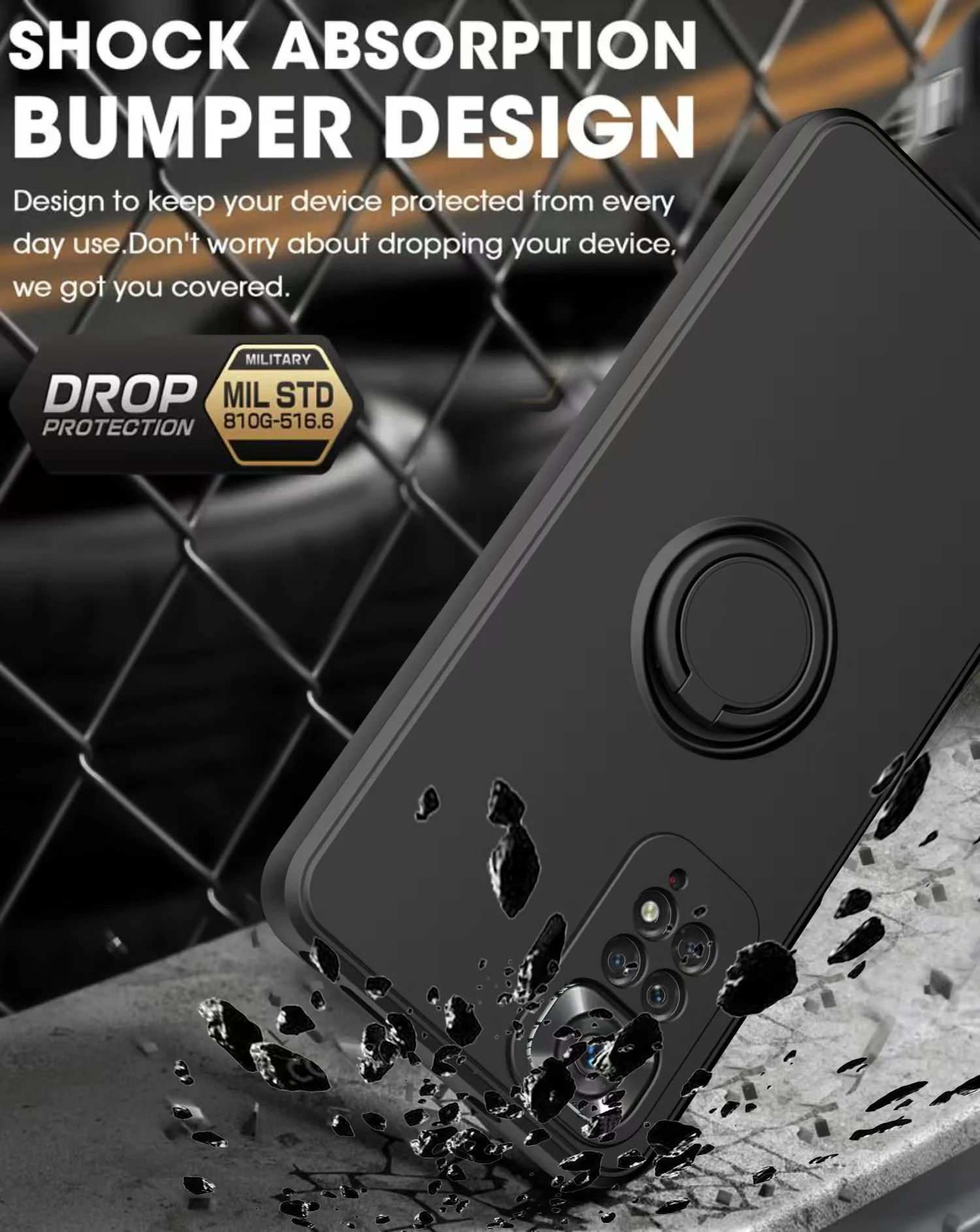 [Built-in Stand] Xiaomi Redmi Note 11/S Liquid Silicone Drop-Proof Stand Series Case - Image 7
