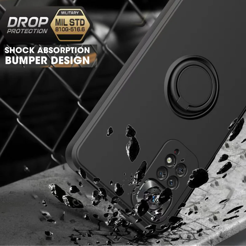 [Built-in Stand] Xiaomi Redmi Note 11/S Liquid Silicone Drop-Proof Stand Series Case - Image 8
