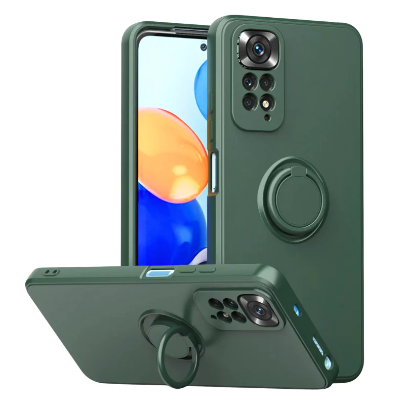 [Built-in Stand] Xiaomi Redmi Note 11/S Liquid Silicone Drop-Proof Stand Series Case