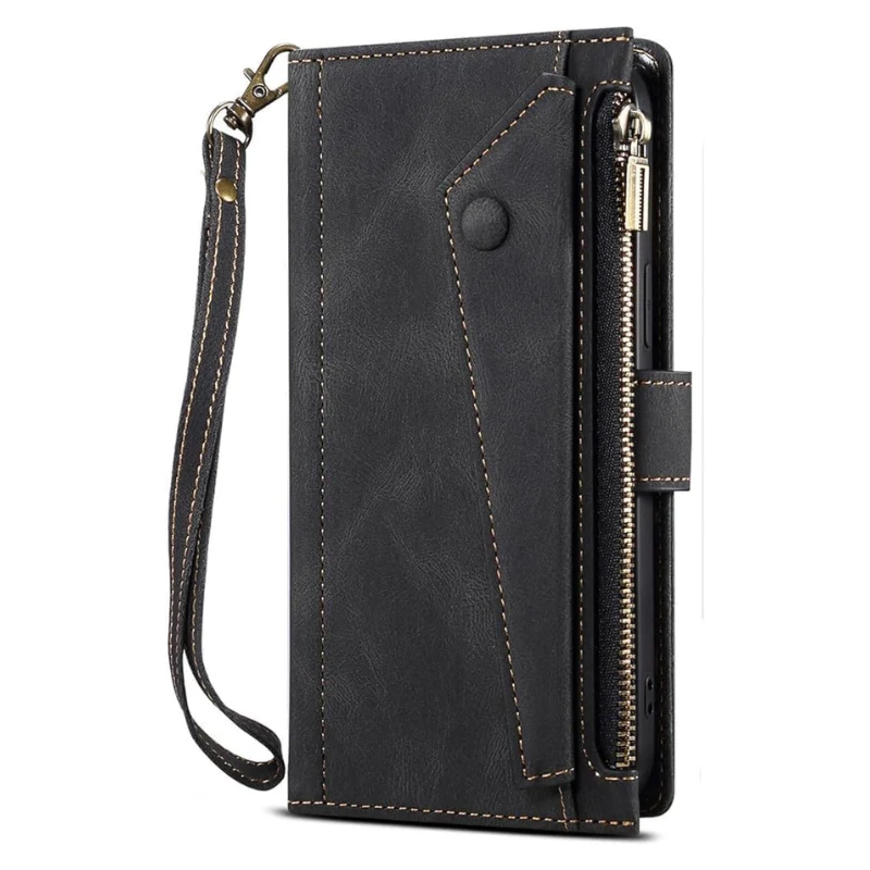 [Built-in Strap][With Card Slot] Motorola Moto Edge 60 Fusion - Premium Leather Shockproof Wallet Case - Image 3