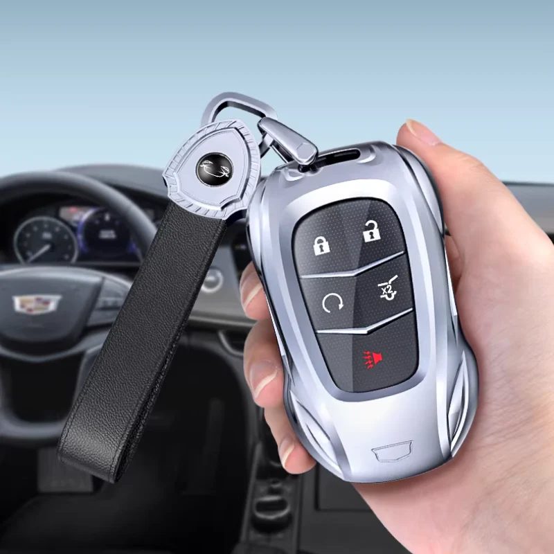 Cadilla Luxury Stylish Metal Car Key Fob Case Cover For XT5, CT5, XT6, CT6, XTS, ATS-L, SRX - Image 5