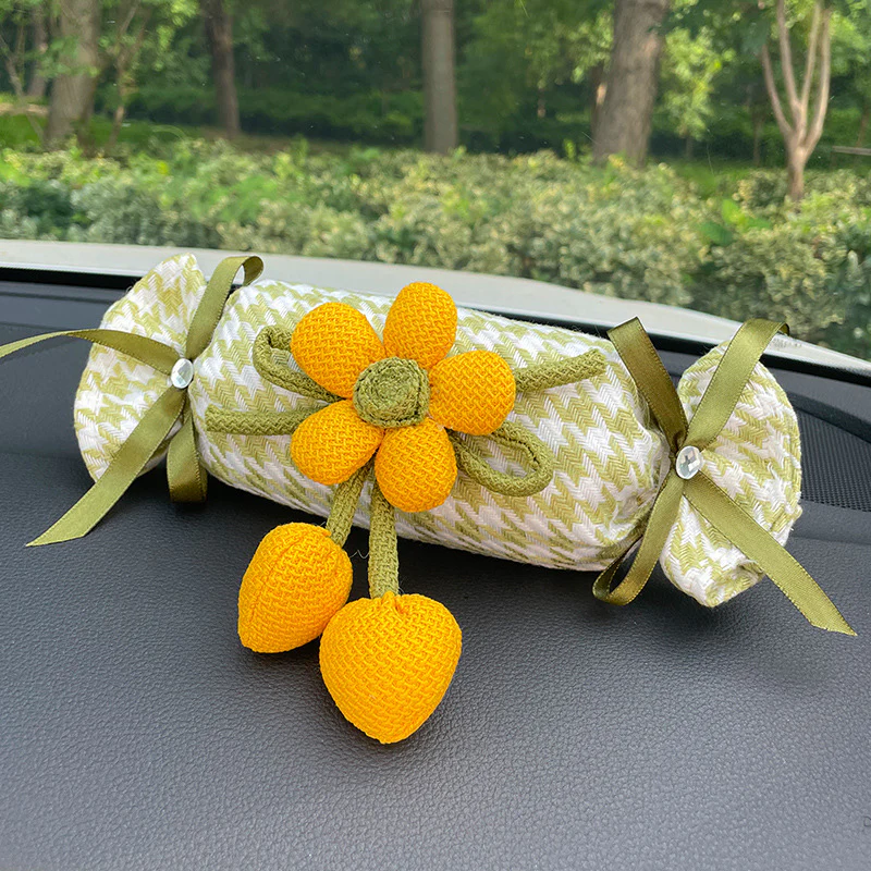 Canvas Houndstooth Activated Carbon Air Purifier Car Decoration Ornament – Odor Eliminator & Formaldehyde Remover - Image 4