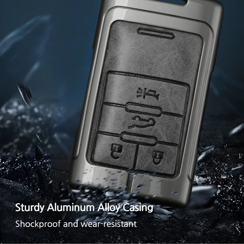 Chevrolet Zinc Alloy + PU Leather Car Key Fob Case Cover For Malibu, Equinox, Trax, Express, Silverado, Captiva - Image 3
