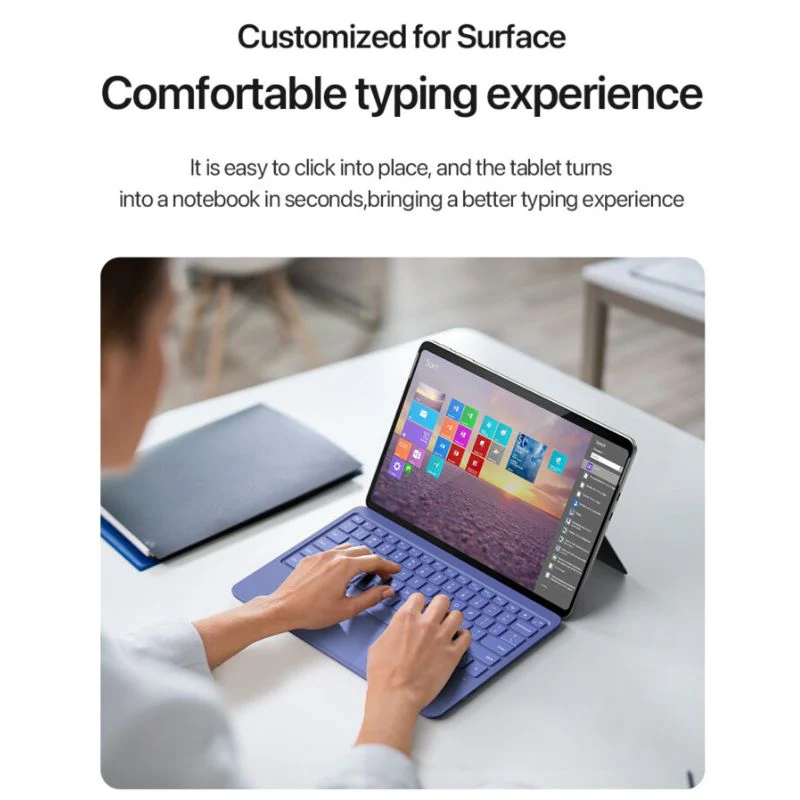 Compatible with Microsoft Surface Pro 12 (2025) - DUXDUCIS Wireless Bluetooth Magnetic Touch Keyboard With RGB Backlight - Image 11