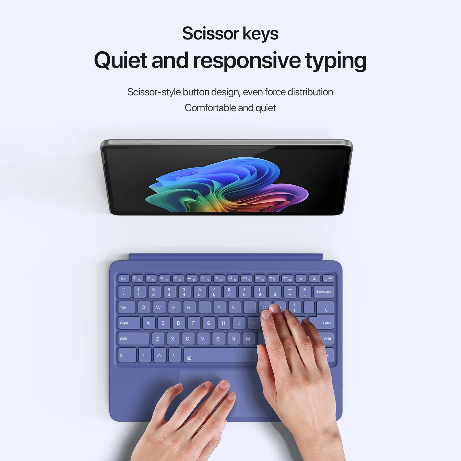 Compatible with Microsoft Surface Pro 12 (2025) - DUXDUCIS Wireless Bluetooth Magnetic Touch Keyboard With RGB Backlight - Image 8